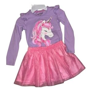 Cynthia Rowley Purple and Pink Unicorn Kids Matching Set